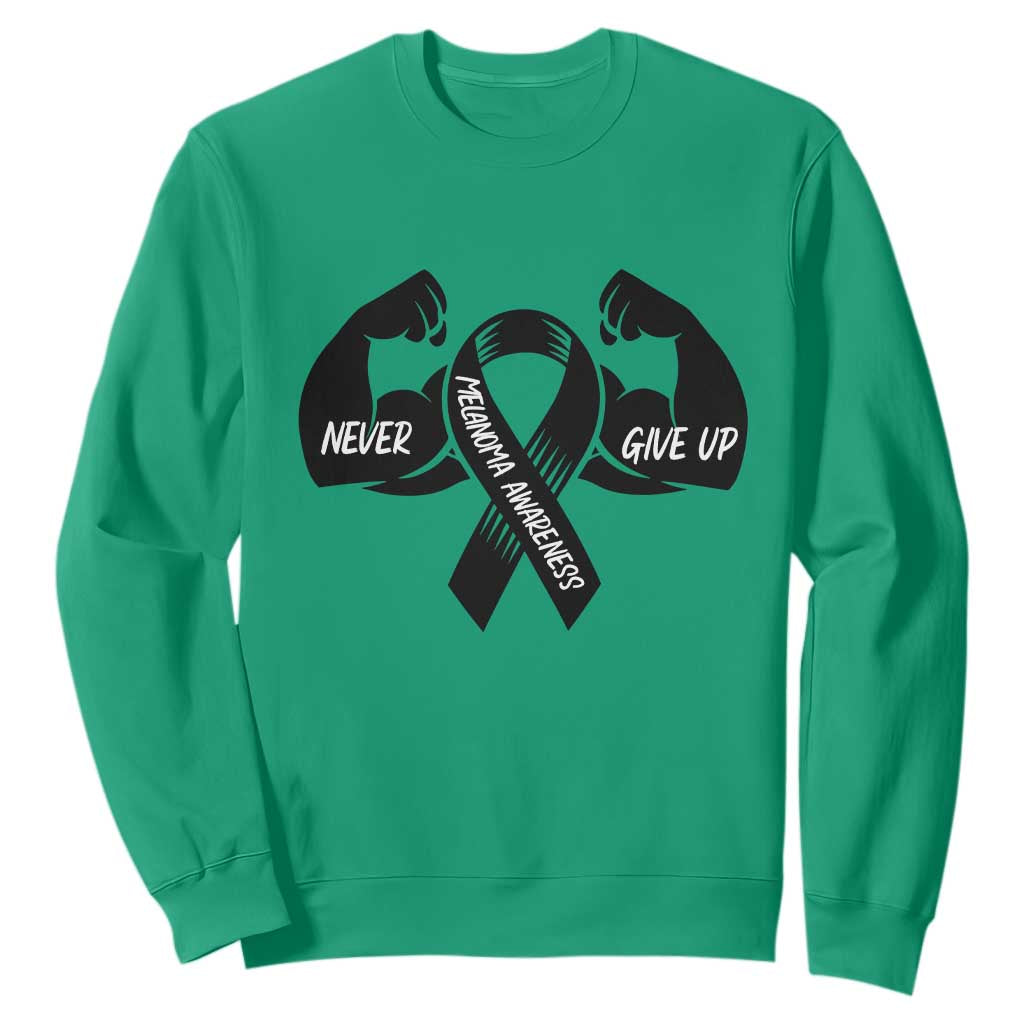 Melanoma Warrior Sweatshirt Never Give Up