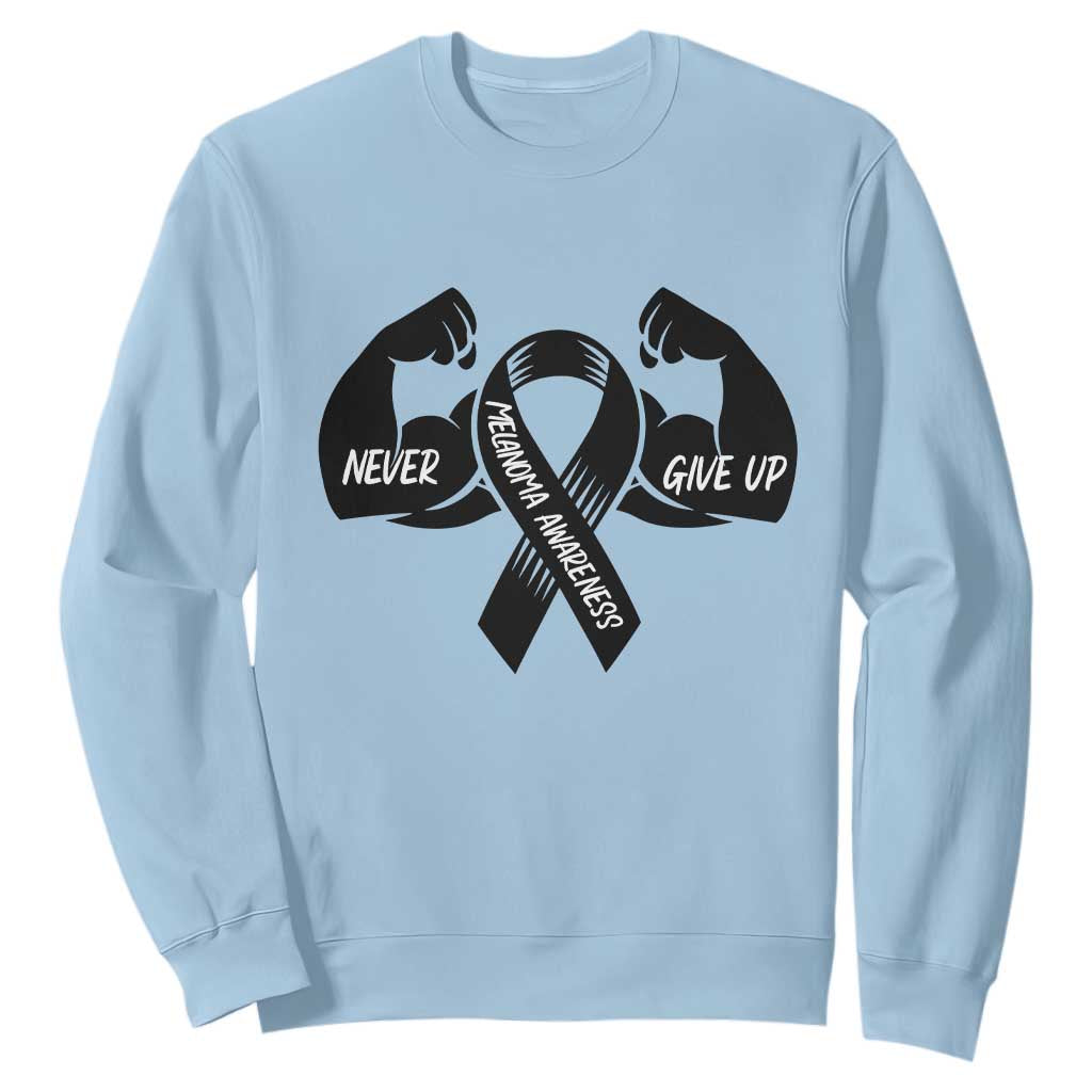 Melanoma Warrior Sweatshirt Never Give Up