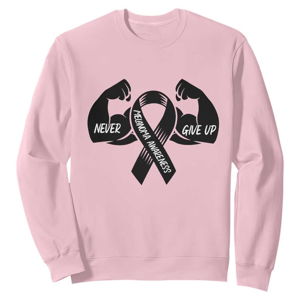 Melanoma Warrior Sweatshirt Never Give Up