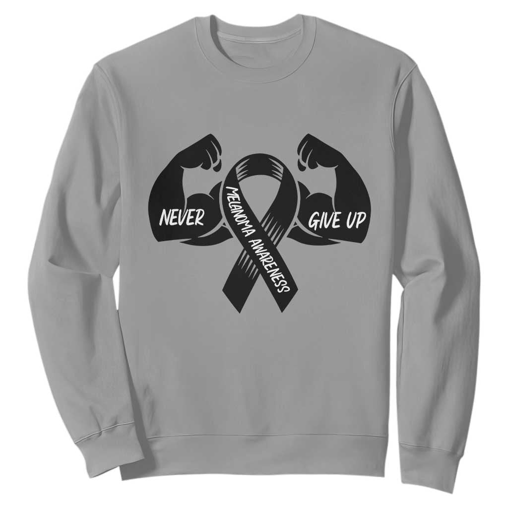 Melanoma Warrior Sweatshirt Never Give Up