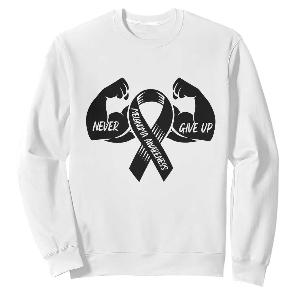 Melanoma Warrior Sweatshirt Never Give Up