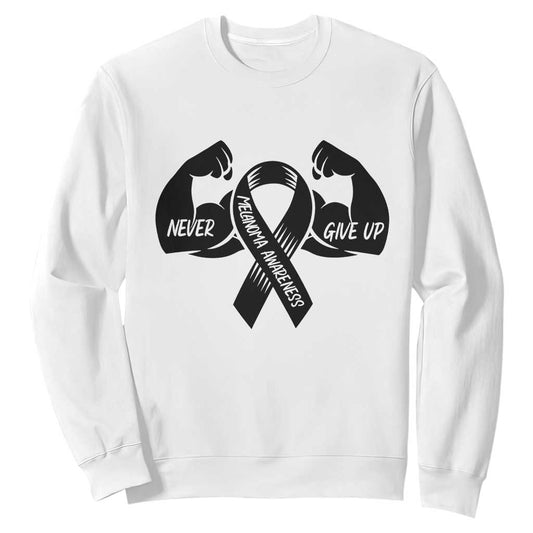 Melanoma Warrior Sweatshirt Never Give Up