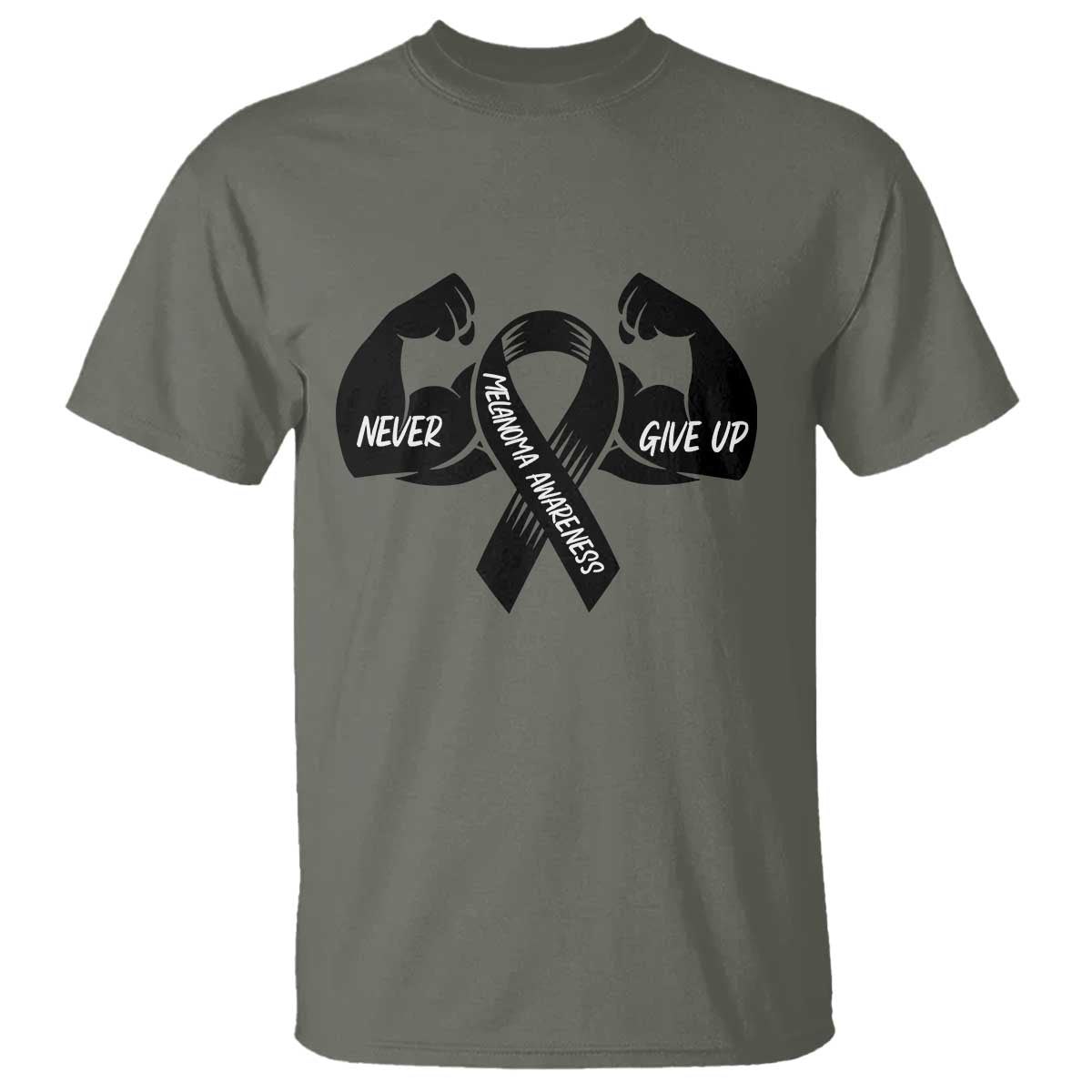 Melanoma Warrior T Shirt Never Give Up