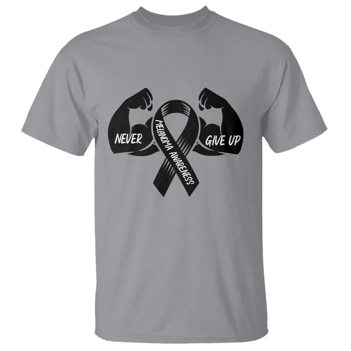 Melanoma Warrior T Shirt Never Give Up