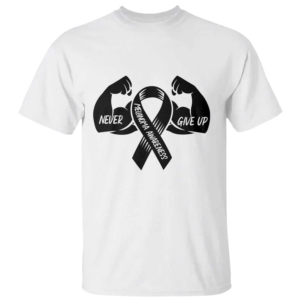Melanoma Warrior T Shirt Never Give Up