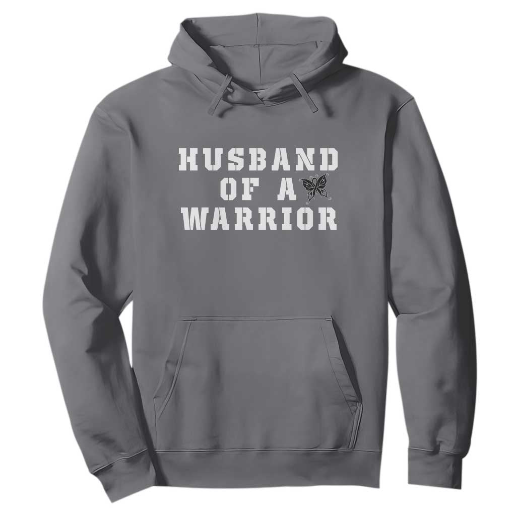 Husband Of A Warrior Hoodie Melanoma Wife Support