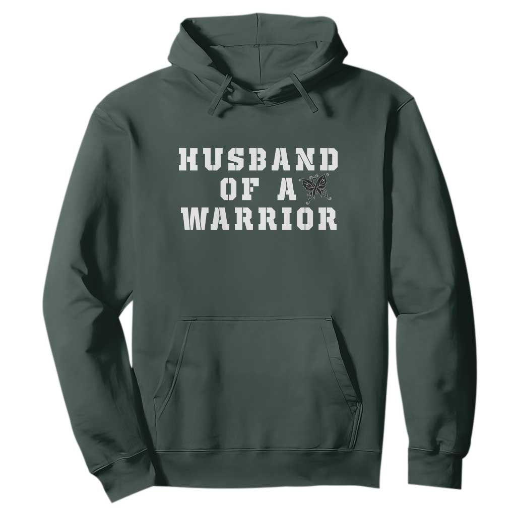 Husband Of A Warrior Hoodie Melanoma Wife Support