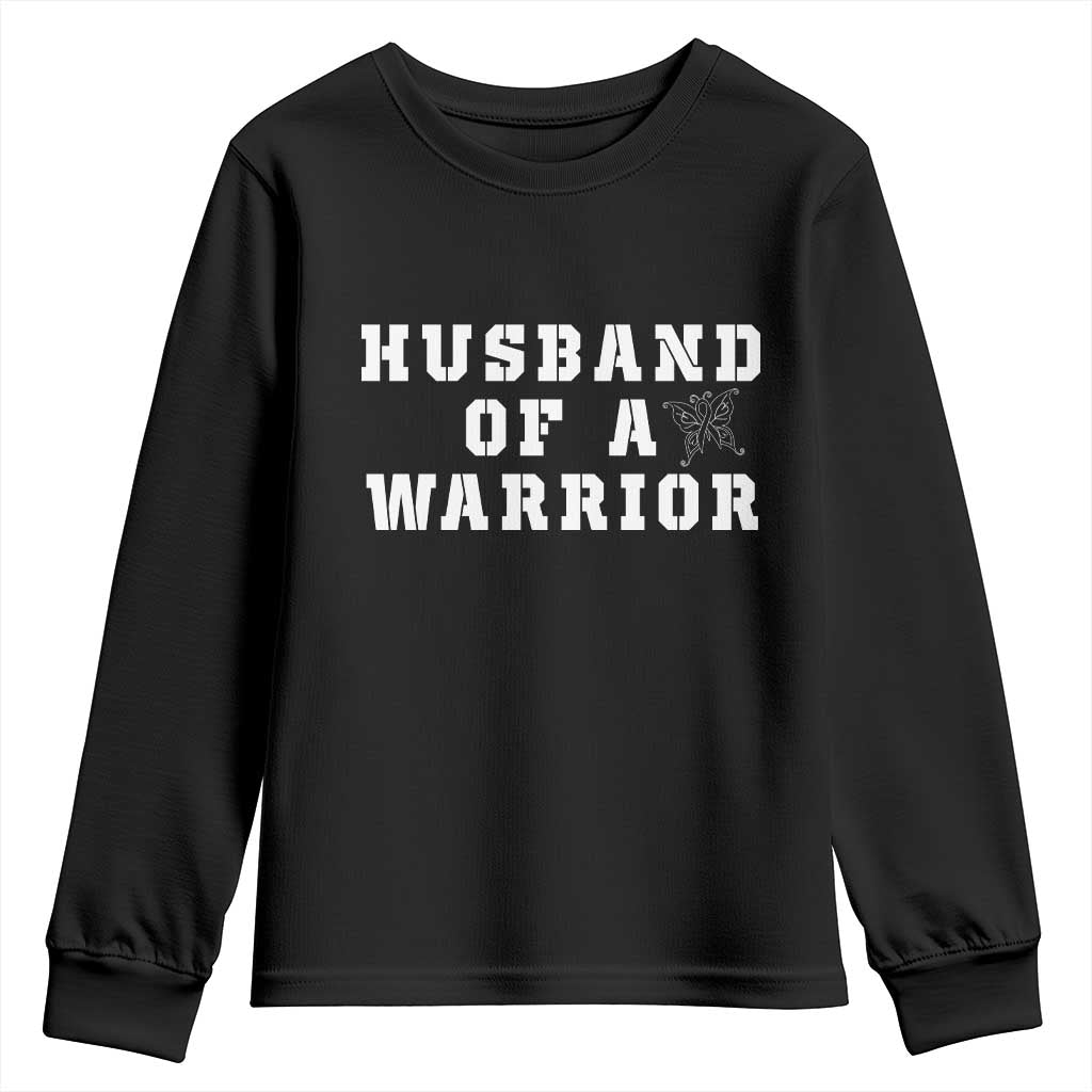 Husband Of A Warrior Youth Sweatshirt Melanoma Wife Support