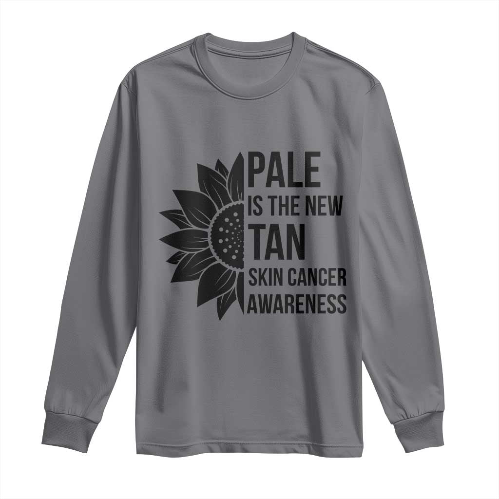 Skin Cancer Survivor Warrior Long Sleeve Shirt Pale Is The New Tan