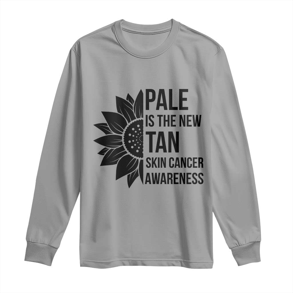 Skin Cancer Survivor Warrior Long Sleeve Shirt Pale Is The New Tan