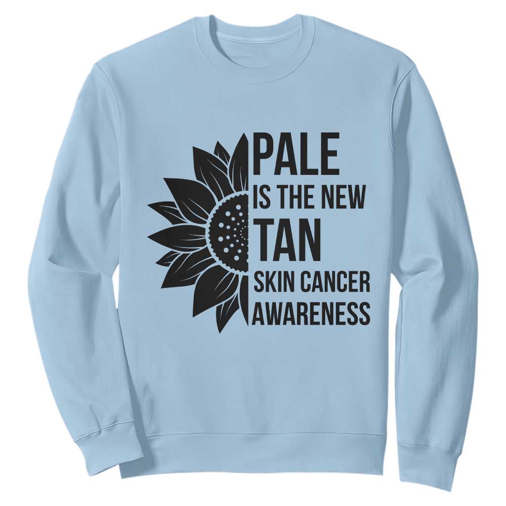 Skin Cancer Survivor Warrior Sweatshirt Pale Is The New Tan