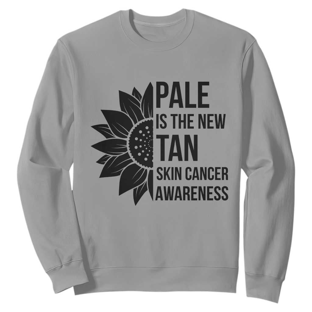 Skin Cancer Survivor Warrior Sweatshirt Pale Is The New Tan