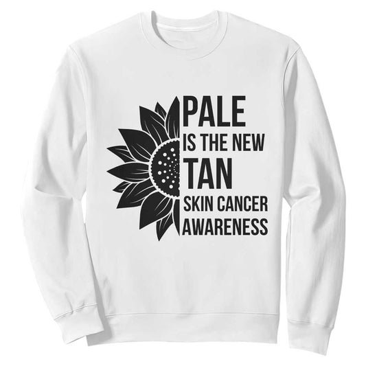 Skin Cancer Survivor Warrior Sweatshirt Pale Is The New Tan