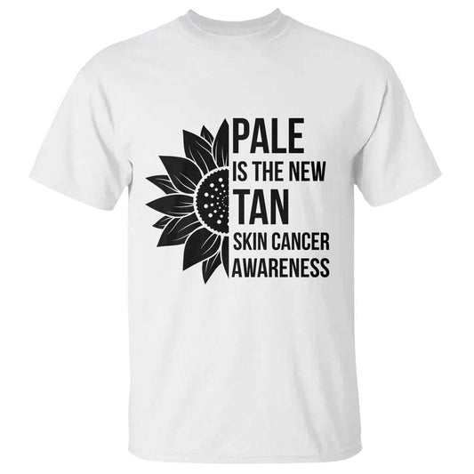 Skin Cancer Survivor Warrior T Shirt Pale Is The New Tan