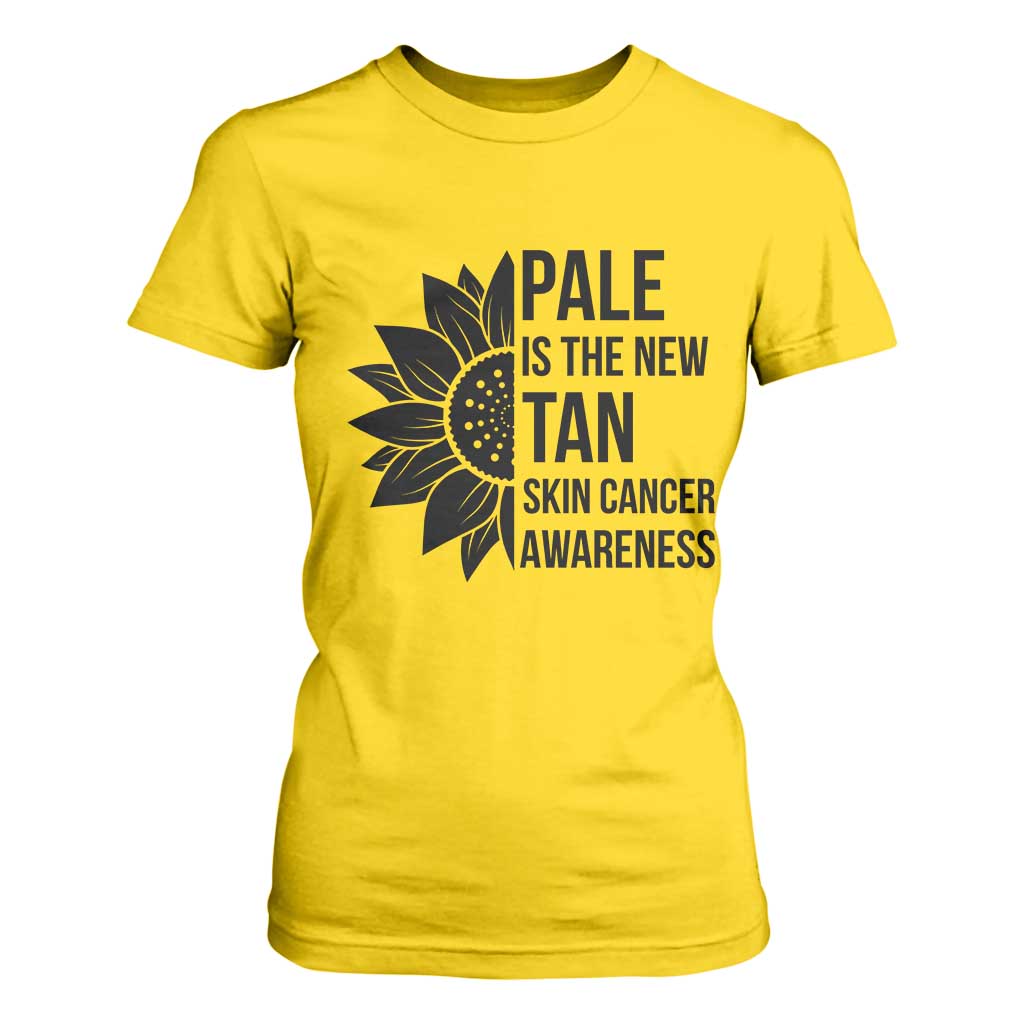 Skin Cancer Survivor Warrior T Shirt For Women Pale Is The New Tan