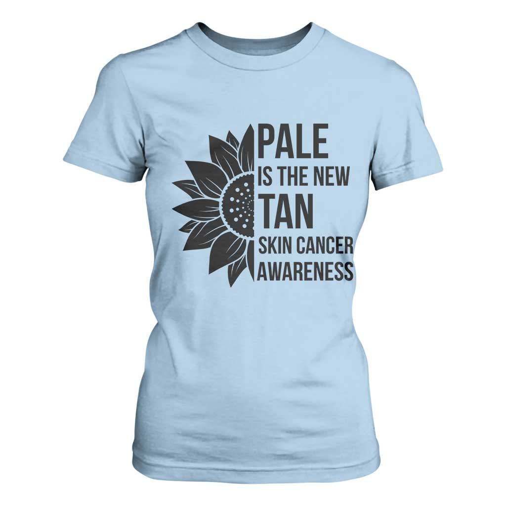 Skin Cancer Survivor Warrior T Shirt For Women Pale Is The New Tan
