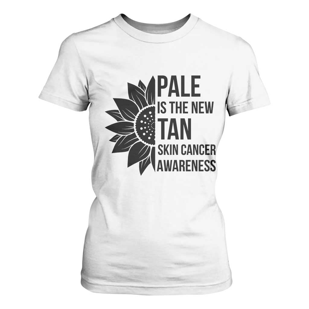 Skin Cancer Survivor Warrior T Shirt For Women Pale Is The New Tan