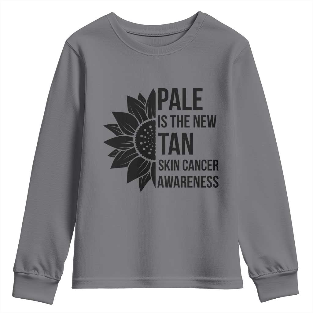 Skin Cancer Survivor Warrior Youth Sweatshirt Pale Is The New Tan