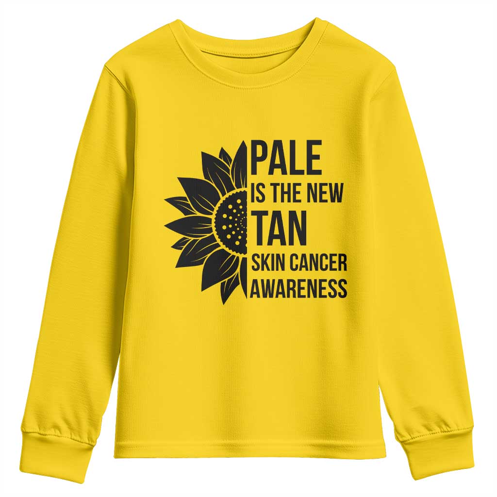 Skin Cancer Survivor Warrior Youth Sweatshirt Pale Is The New Tan