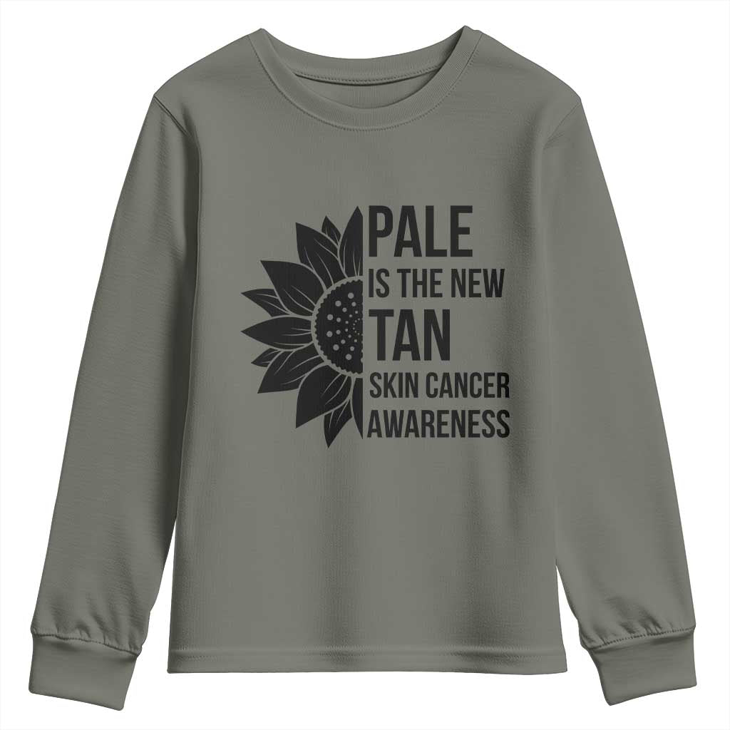 Skin Cancer Survivor Warrior Youth Sweatshirt Pale Is The New Tan