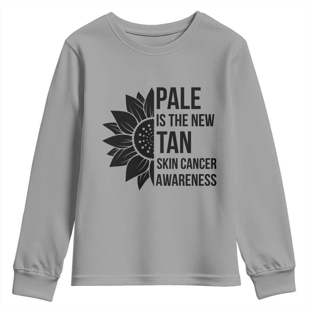 Skin Cancer Survivor Warrior Youth Sweatshirt Pale Is The New Tan