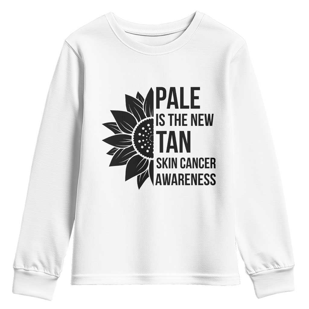 Skin Cancer Survivor Warrior Youth Sweatshirt Pale Is The New Tan