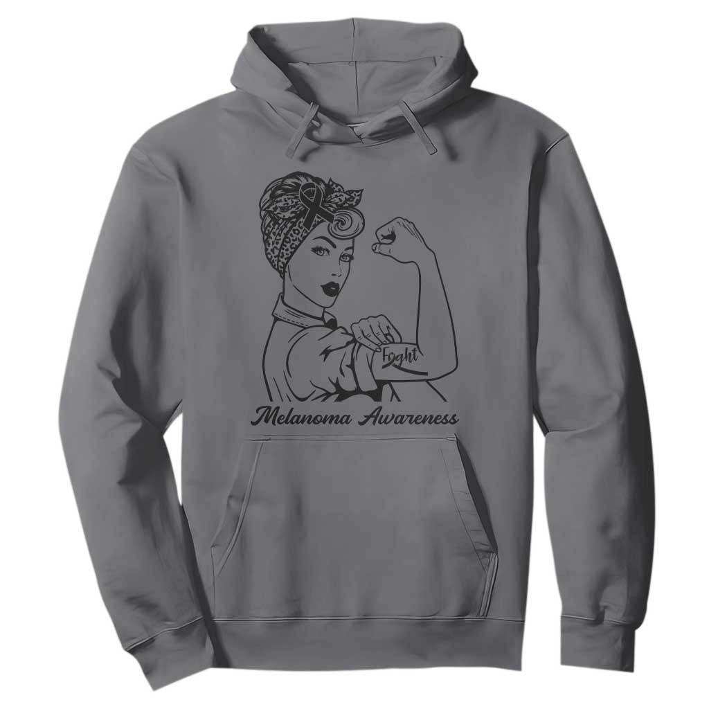 Melanoma Support Strong Woman Hoodie Feminist Warrior