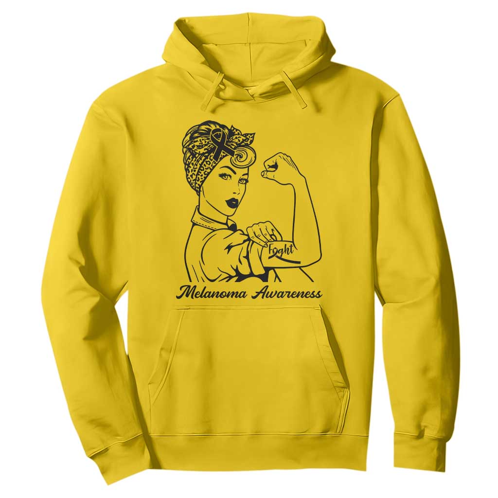 Melanoma Support Strong Woman Hoodie Feminist Warrior