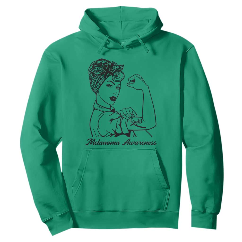 Melanoma Support Strong Woman Hoodie Feminist Warrior