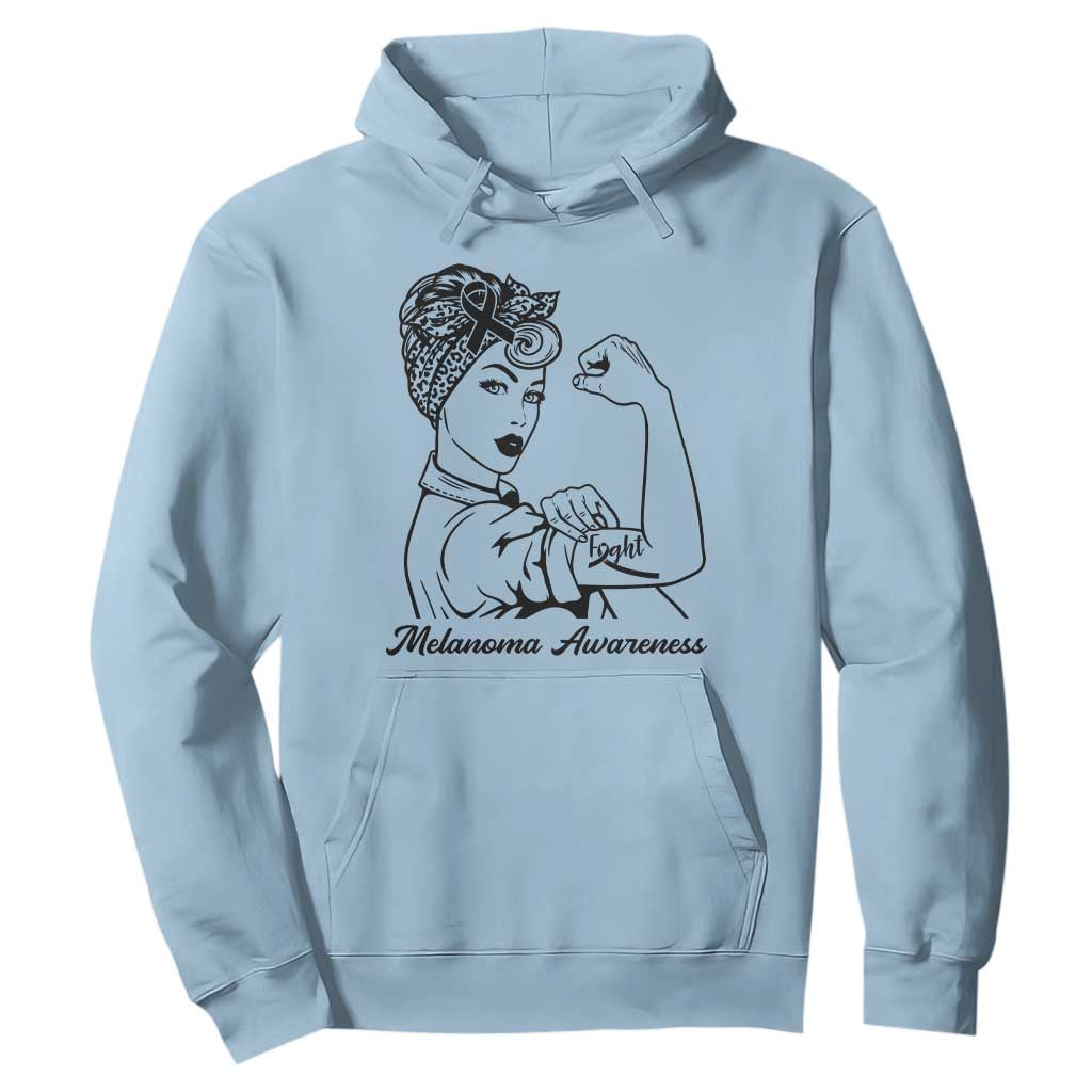 Melanoma Support Strong Woman Hoodie Feminist Warrior