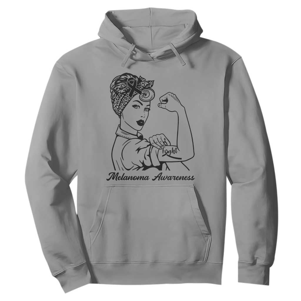 Melanoma Support Strong Woman Hoodie Feminist Warrior