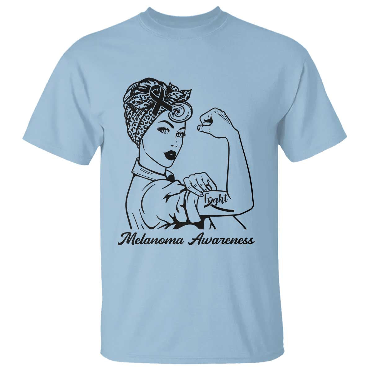 Melanoma Support Strong Woman T Shirt Feminist Warrior