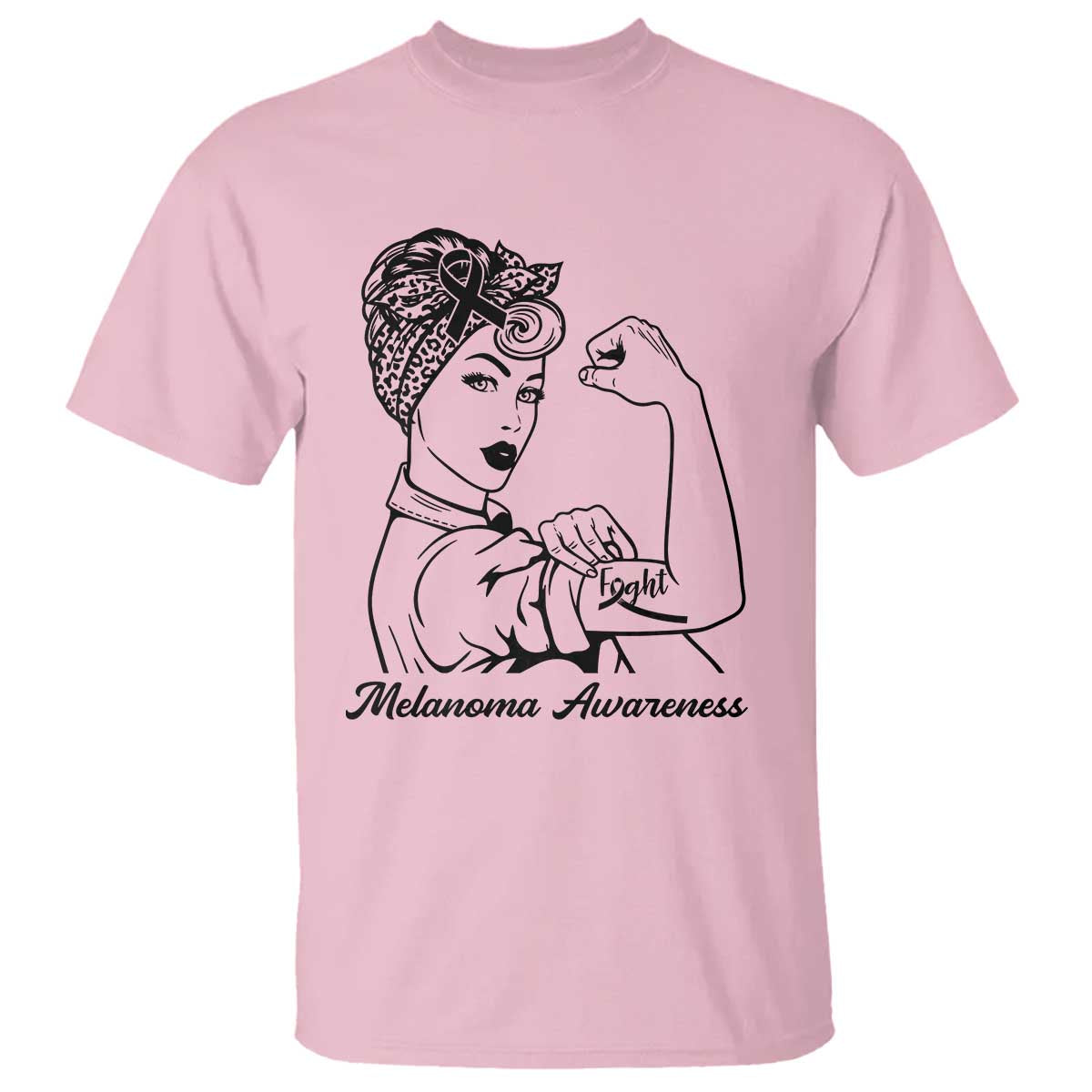 Melanoma Support Strong Woman T Shirt Feminist Warrior