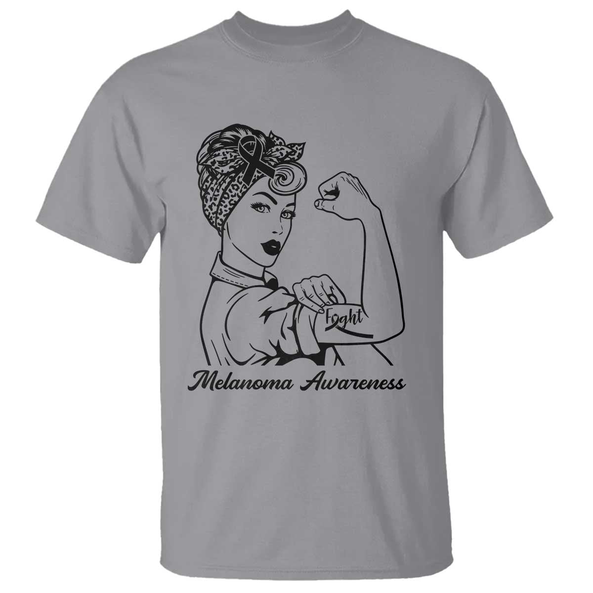 Melanoma Support Strong Woman T Shirt Feminist Warrior