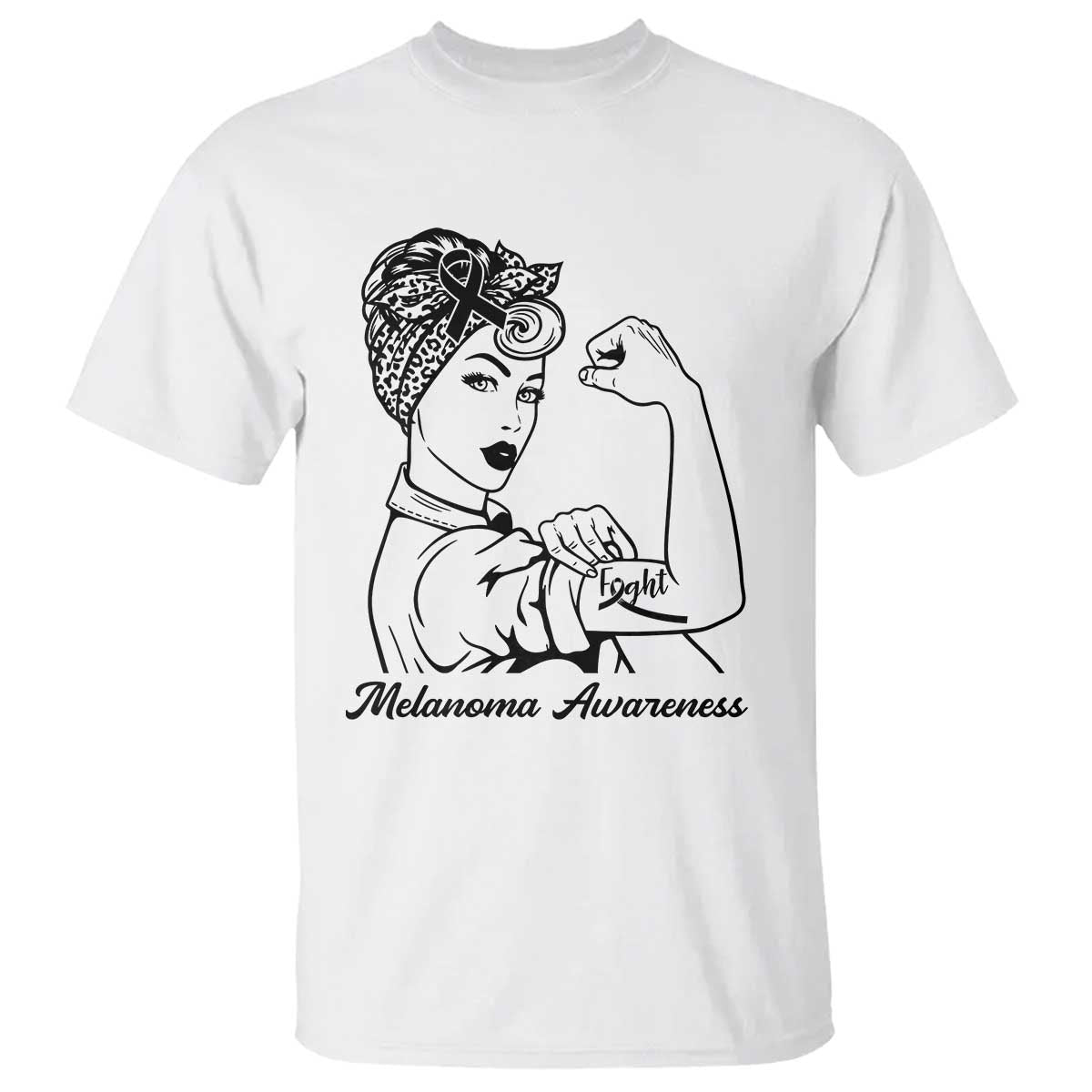 Melanoma Support Strong Woman T Shirt Feminist Warrior
