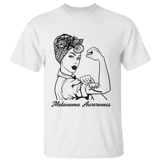 Melanoma Support Strong Woman T Shirt Feminist Warrior