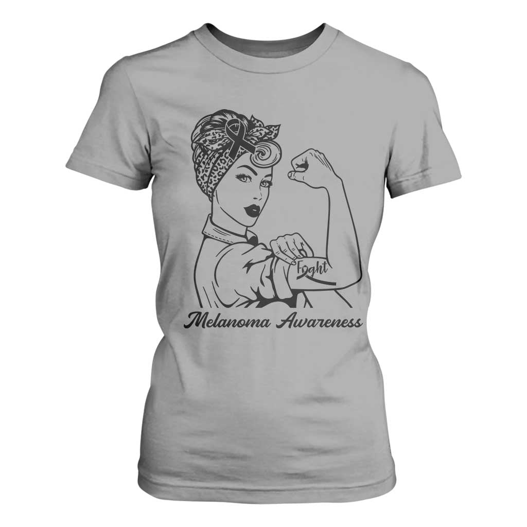 Melanoma Support Strong Woman T Shirt For Women Feminist Warrior