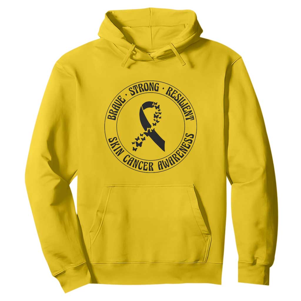 Melanoma Support Hoodie Brave Strong Resilient Warrior