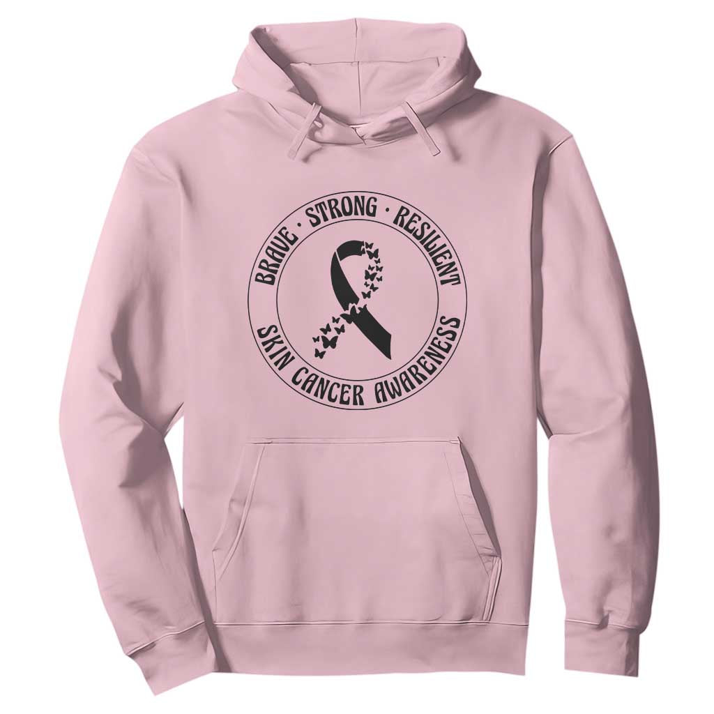 Melanoma Support Hoodie Brave Strong Resilient Warrior