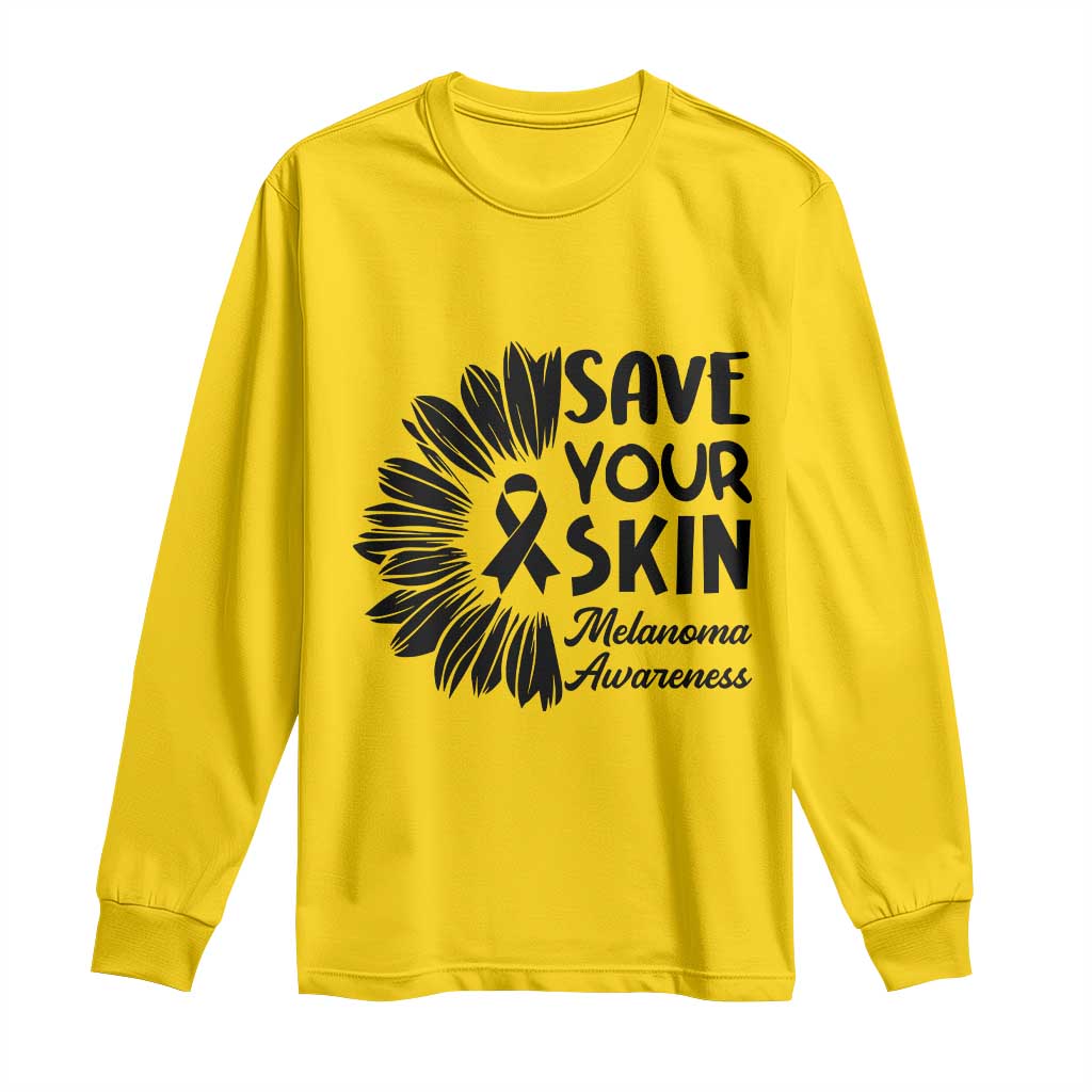Skin Cancer Fighter Long Sleeve Shirt Save Your Skin
