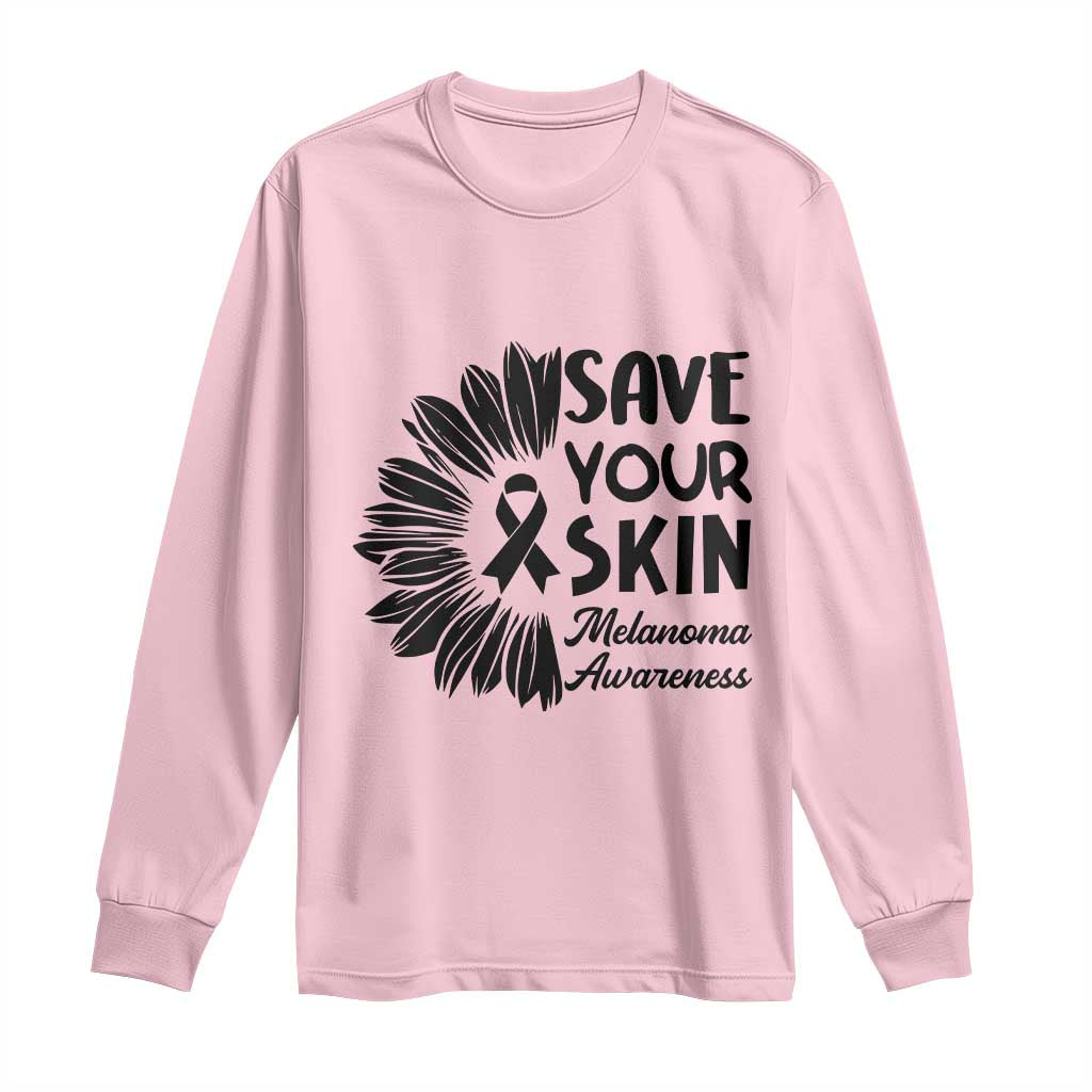 Skin Cancer Fighter Long Sleeve Shirt Save Your Skin