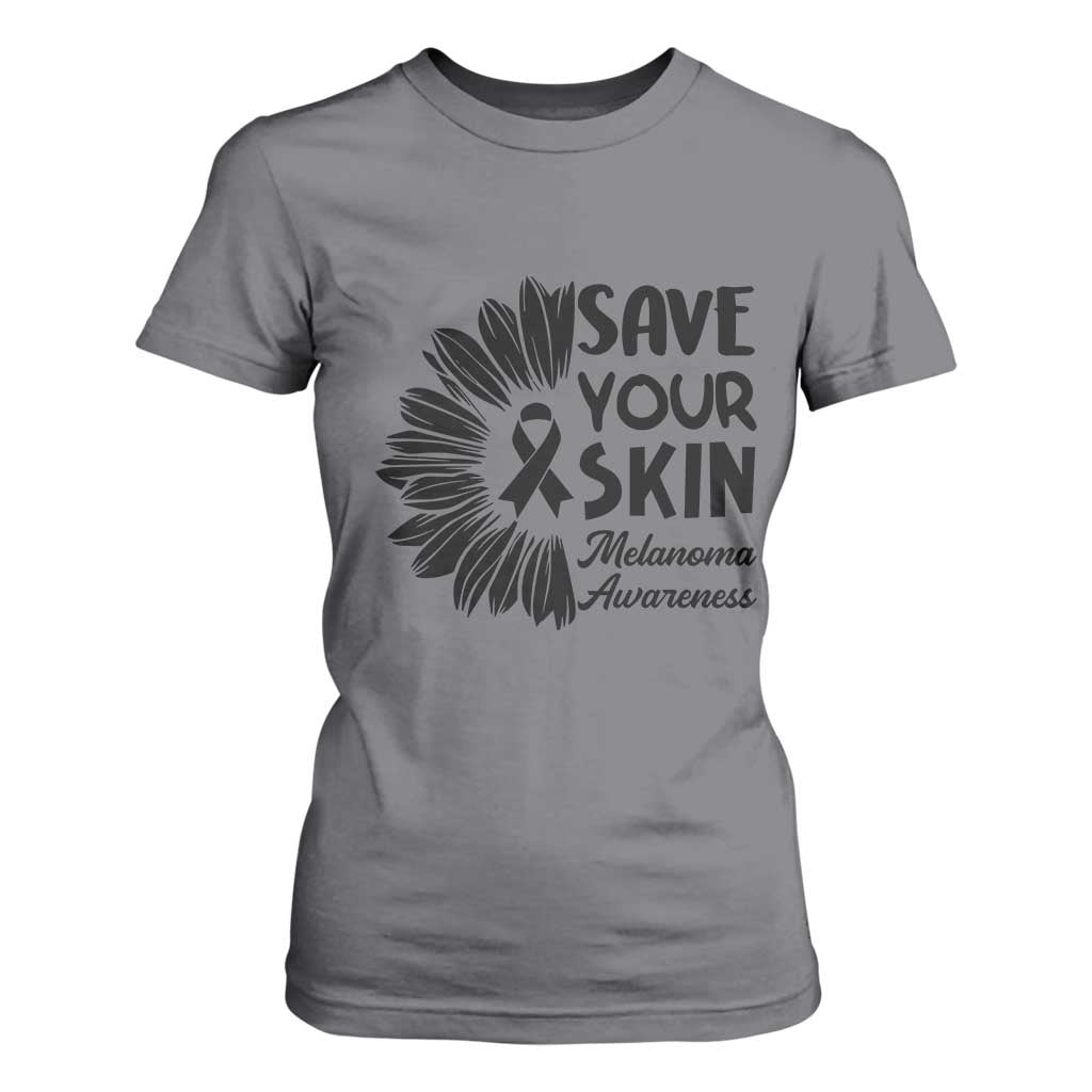 Skin Cancer Fighter T Shirt For Women Save Your Skin