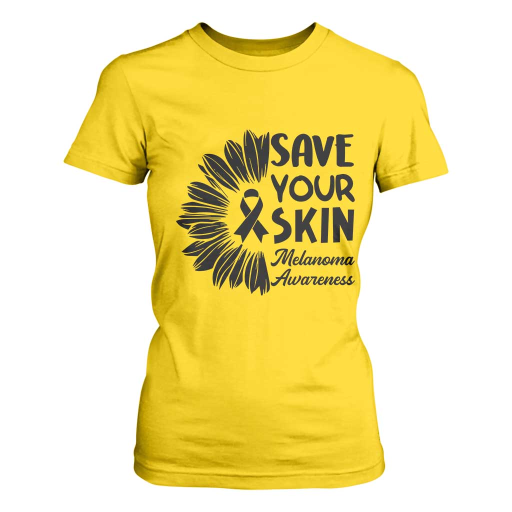 Skin Cancer Fighter T Shirt For Women Save Your Skin