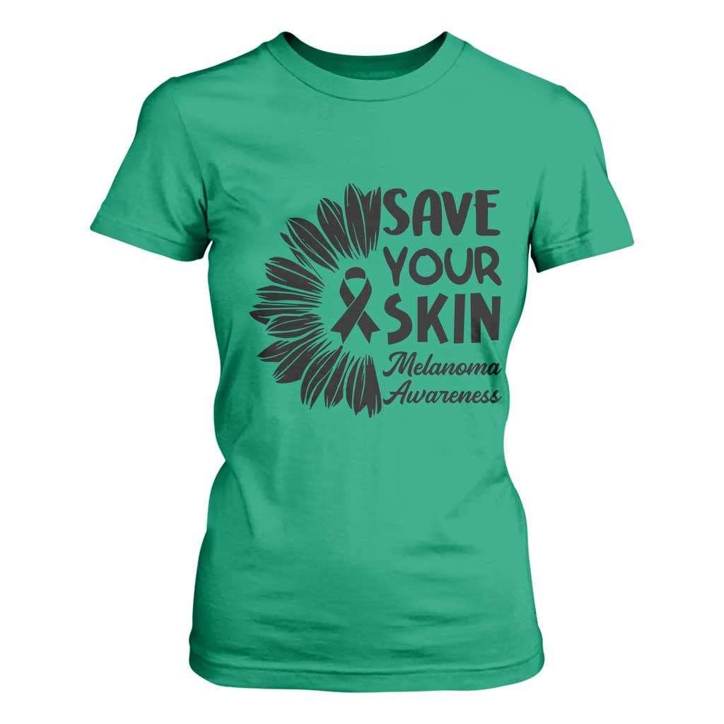 Skin Cancer Fighter T Shirt For Women Save Your Skin