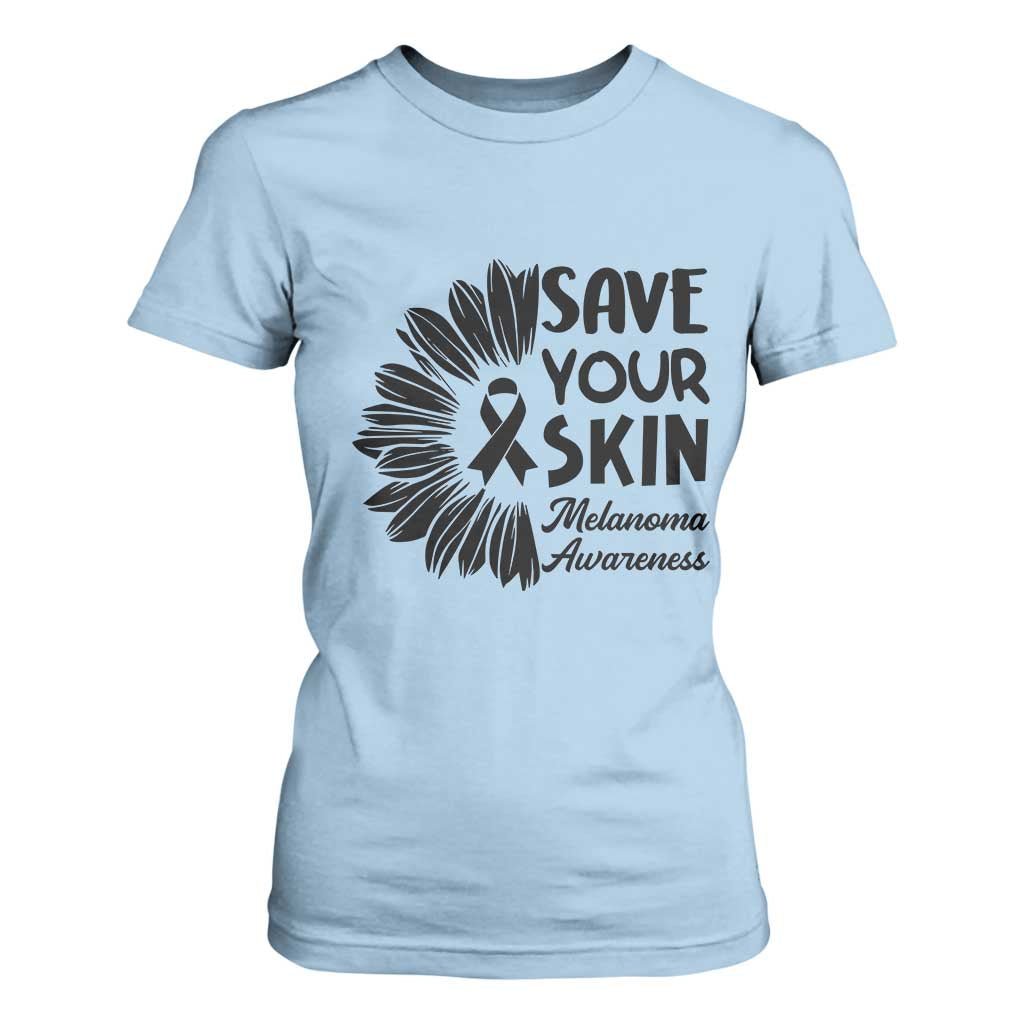 Skin Cancer Fighter T Shirt For Women Save Your Skin