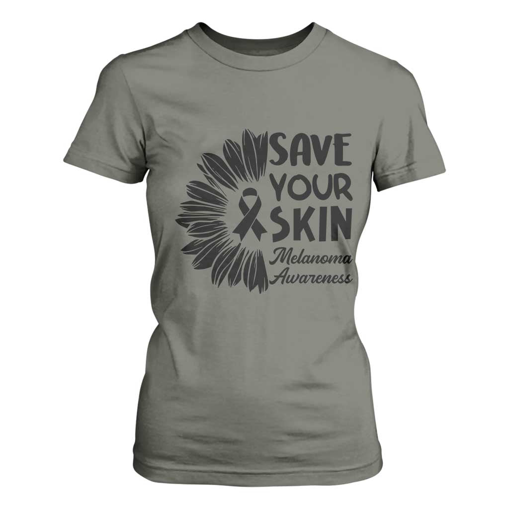 Skin Cancer Fighter T Shirt For Women Save Your Skin