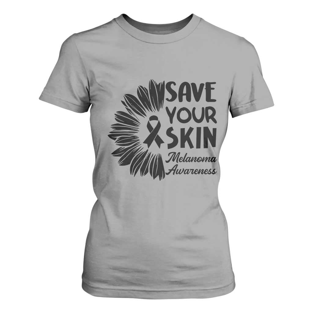 Skin Cancer Fighter T Shirt For Women Save Your Skin
