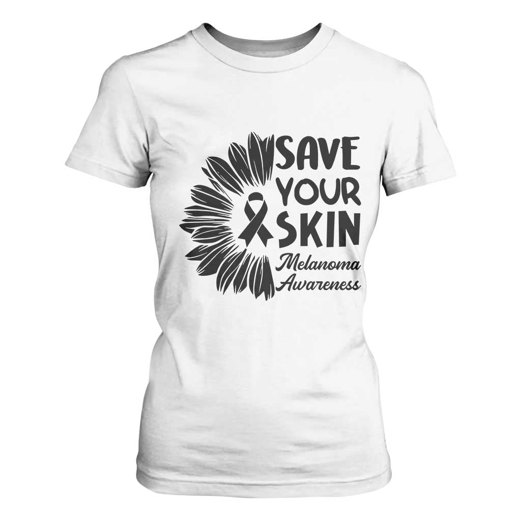 Skin Cancer Fighter T Shirt For Women Save Your Skin
