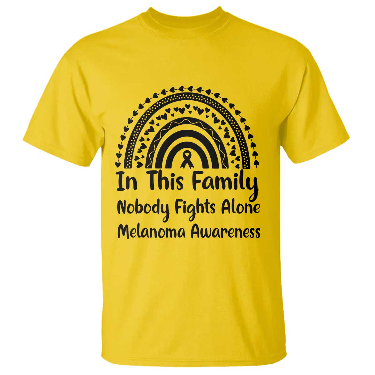 In This Family Nobody Fights Alone T Shirt Melanoma Warrior Support
