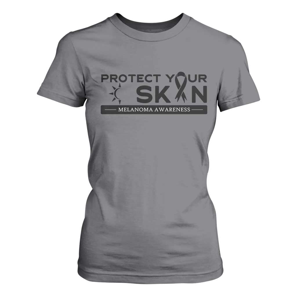 Melanoma Prevention Support T Shirt For Women Protect Your Skin